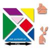 Plakfiguren STAM tangram kleuren ass. 7 zakjes
