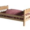 Poppenbed+beddengoed 58cm ongelakt