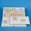 Letterwoord kist met houten magnetische letters