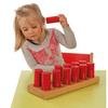 Gehoorkokerset 12 delig in houten blok 38x13cm Educo