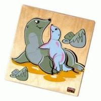 Moeder & kindpuzzel zeehond