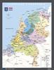 Wandkaart Nederland staatkundig 115 x 149 cm